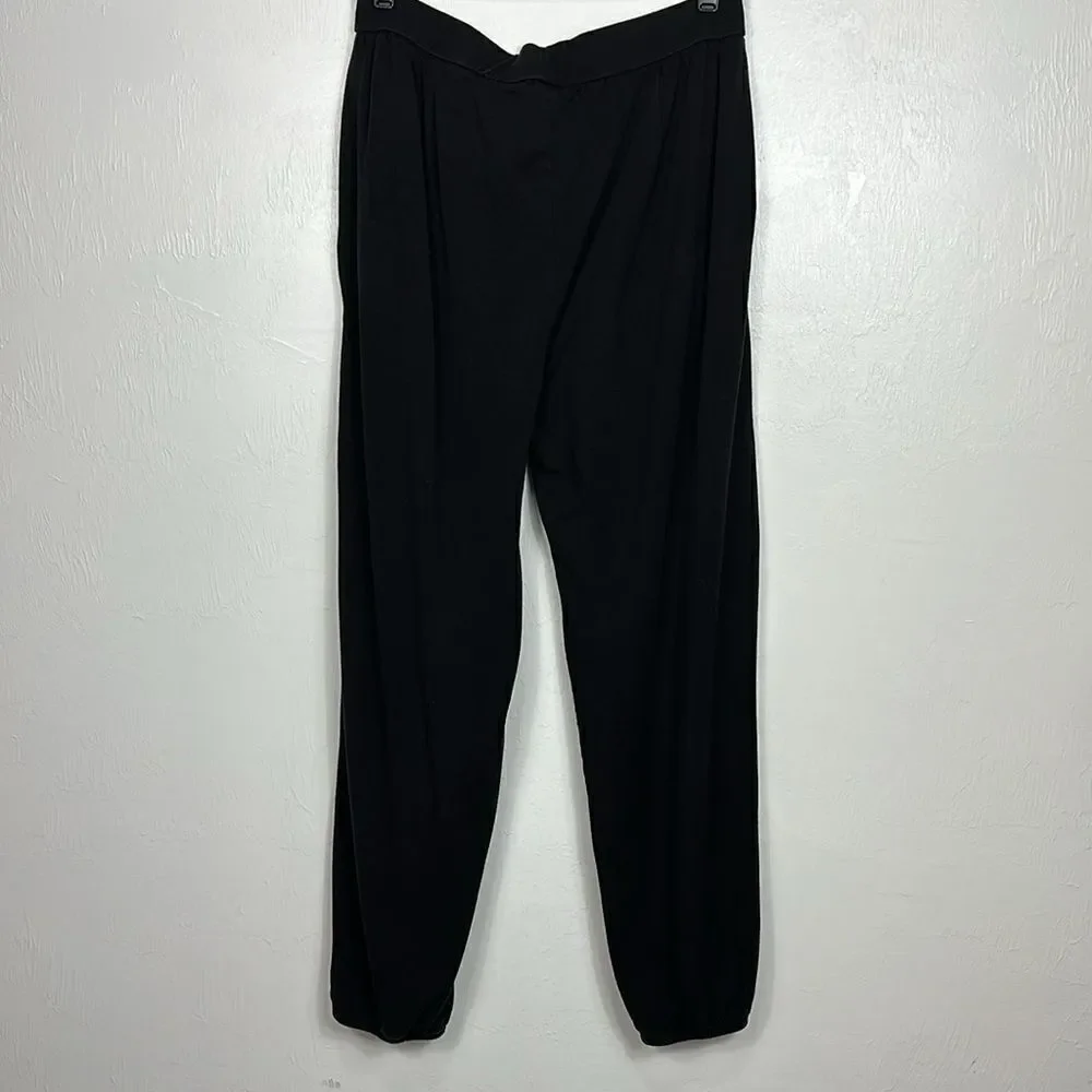 Eileen Fisher High Rise Jogger Pants With Pockets In Black Size S